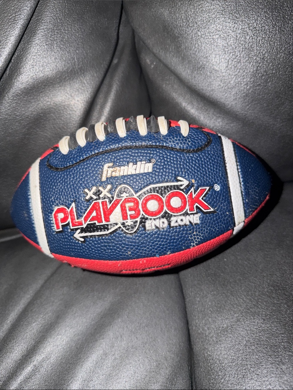Franklin Kids Playbook End Zone Football - Blue/Red